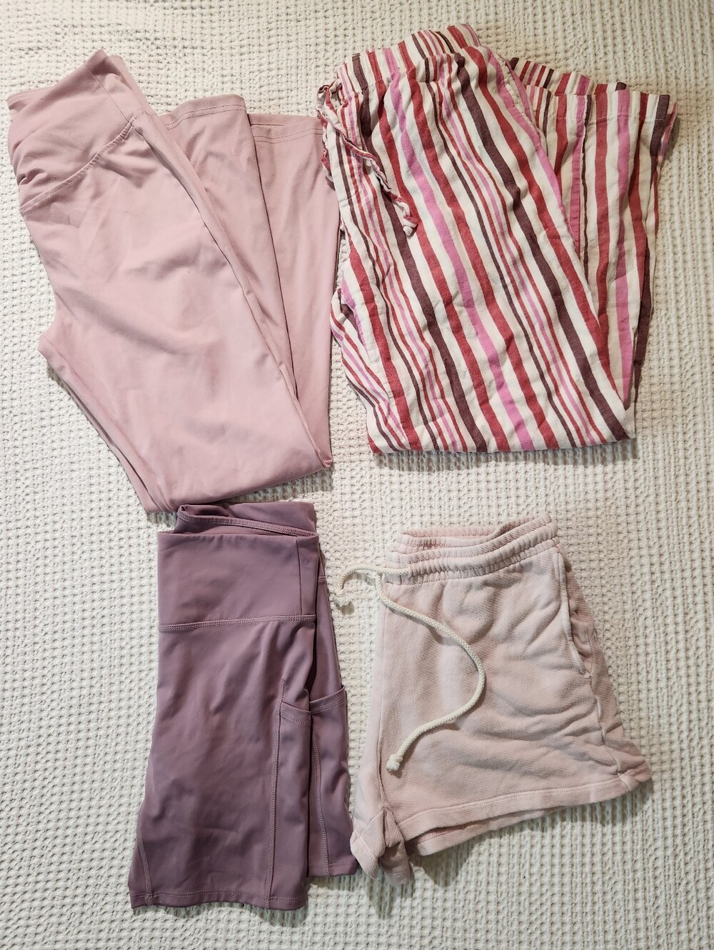 All in Motion Mauve and Pink Striped Pajama Set